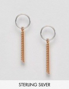Серебряные серьги с кольцами и цепочками ASOS - Мульти