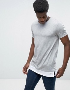 Удлиненная футболка Esprit - Серый