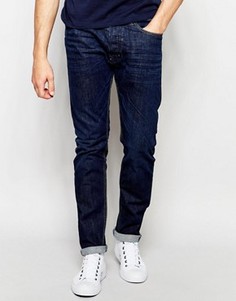 Темные эластичные джинсы скинни Diesel Tepphar 8445B - Синий
