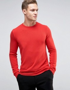 Джемпер из мериносовой шерсти с круглым вырезом United Colors of Benetton - Красный
