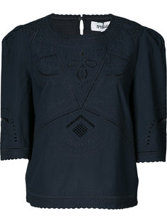 укороченная блузка с открытой вышивкой Derek Lam 10 Crosby