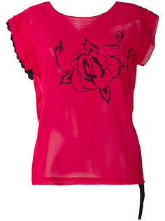 футболка с принтом роз Hache