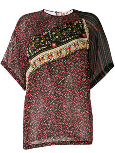 блузка с панельным дизайном и узорами Nº21