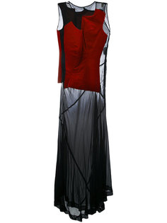 sleeveless velvet panelled dress Comme Des Garçons Vintage