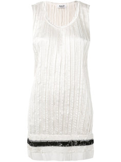 distressed pleated vest top Aviù