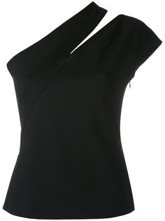 приталенный топ с декоративной прорезью Mugler