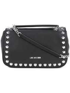 сумка на плечо с заклепками Love Moschino