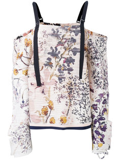 floral off the shoulder top Aviù