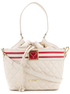 стеганая сумка на плечо с шнуровкой Love Moschino