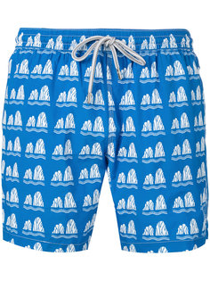 stone print swim shorts Capricode