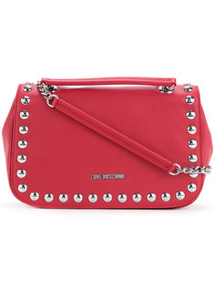 сумка на плечо с заклепками Love Moschino