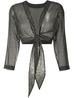 cropped tie-up shirt Lisa Marie Fernandez