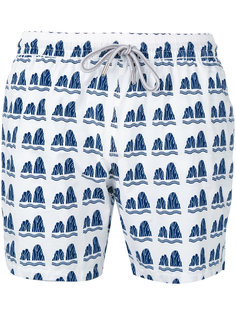 stone print swim shorts Capricode