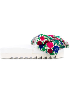 floral print bow strap sandals Joshua Sanders