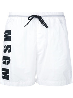 шорты для плавания с логотипом MSGM