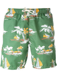 шорты для плавания с тропическим принтом Drumohr