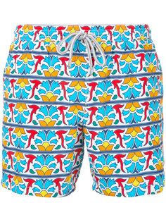 geometric floral print swim shorts Capricode
