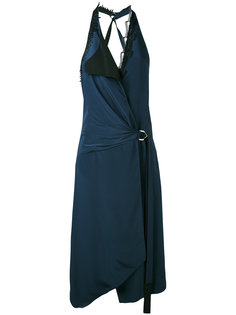 wrap front dress Versace