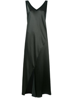 платье на бретелях с окантовкой в рубчик  DKNY