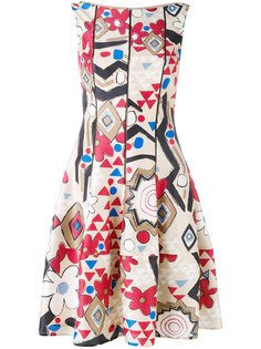 geometric print dress Talbot Runhof