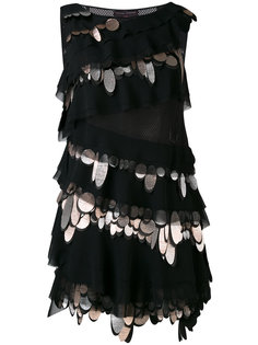 metallic embellishment minidress Talbot Runhof