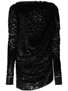 мини-платье с леопардовым принтом Saint Laurent