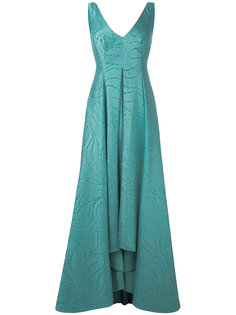 pleated skirt evening gown Talbot Runhof
