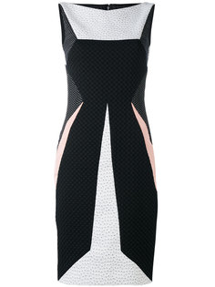 patchwork texture dress Talbot Runhof