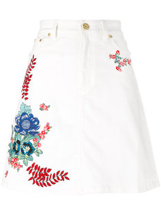 embroidered denim skirt  House Of Holland