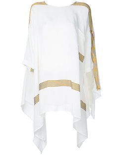 stripe panel poncho Uma Wang