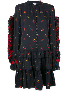 ruffled buttoned floral dress Magda Butrym