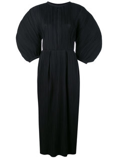 плиссированное платье с пышными рукавами Jil Sander