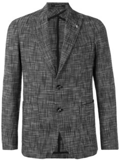 notched lapel patterned blazer Tagliatore