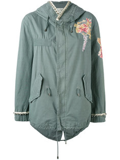 floral embroidered hooded jacket Amen Amen.