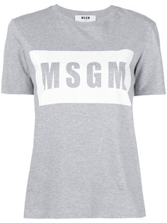 футболка с принтом логотипа MSGM