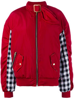 gingham panel bomber jacket  House Of Holland