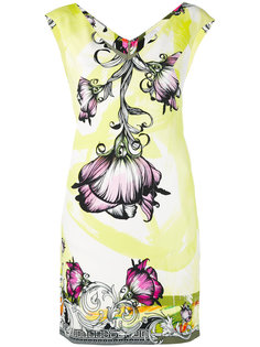 floral print V-neck dress Versace Collection