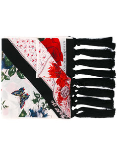 mixed print scarf Alexander McQueen