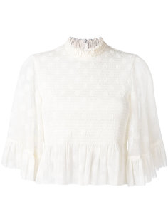 Smocked ruffle top McQ Alexander McQueen