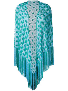 patterned tassel cape Missoni