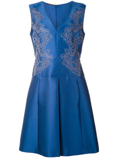 платье без рукавов с цветочной вышивкой Alberta Ferretti