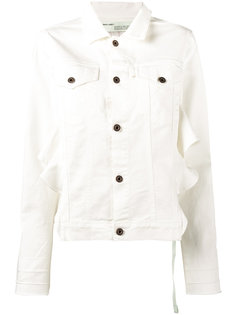 ruffle back denim jacket  Off-White