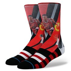 Носки средние Stance Blue Nba Legends Pippen - Trading Card Black/Red