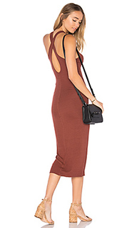 Rib crossback midi dress - Enza Costa