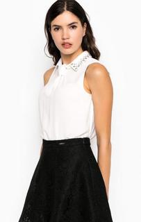 Блуза из полиэстера с металлическим декором Guess