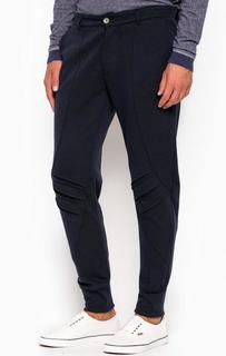 Синие зауженные брюки с манжетами Gas