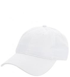Белая бейсболка с логотипом бренда Lacoste