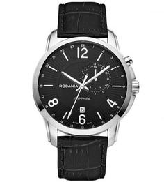 Часы с широким кожаным ремешком Rodania