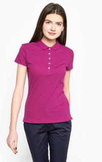 Однотонная хлопковая футболка поло Tommy Hilfiger
