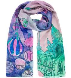 Палантин из шелка, хлопка и бамбука Eleganzza